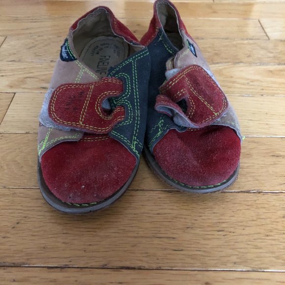 Kids' Vintage Fineline Suede Velcro Bowling Shoes - Picture 4 of 6